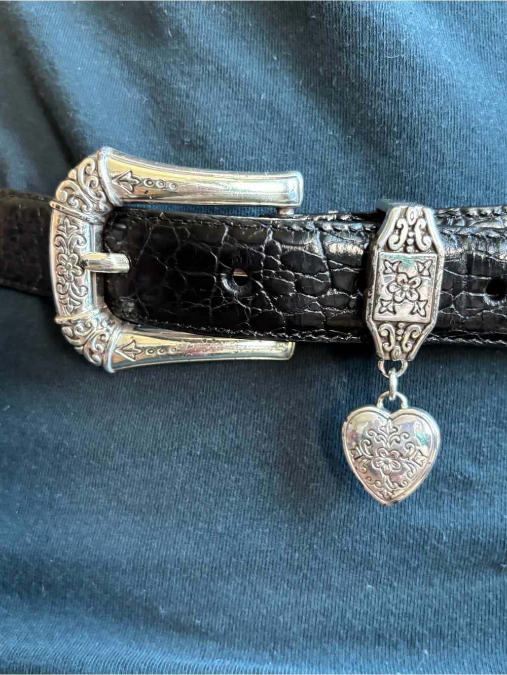 Gorgeous Brighton Western Belt
Silver Buckle with Heart Charm!❤️
Small